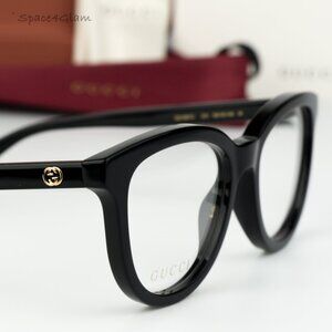 BRAND NEW Gucci Women Eyeglasses Black Demo Oval GG1687O 001
